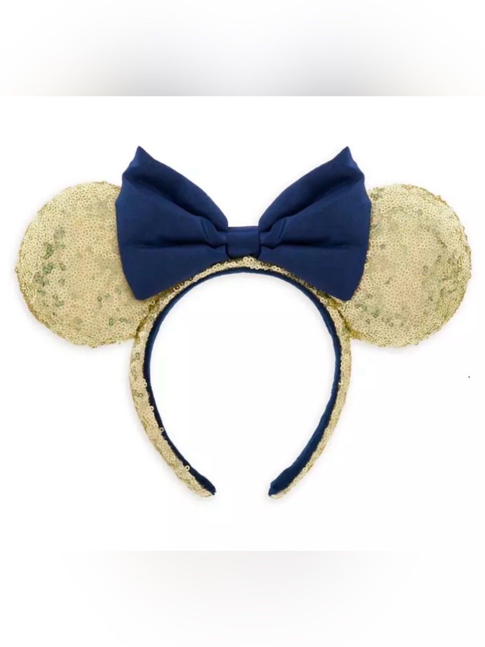 Gold Sequin/Navy Bow Ears